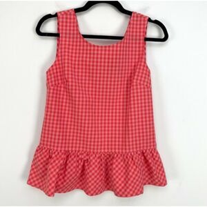 J. Crew Women's Small Gingham Bow Tank